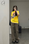 Walter Van BeirendonCK Facial T-shirts AW22-23 8017 Lemon Color